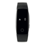 front facing view of the black resume fitness tracker with digital screen