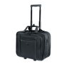 Rochester Travel Bag in black with trolley handle up