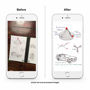 Scan notes straight to a device using a mobile phone and the rocketbook app