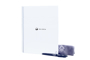 Digital notebook in white with cleaning cloth