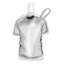Sports Shirt Water Bottle With Clip - White