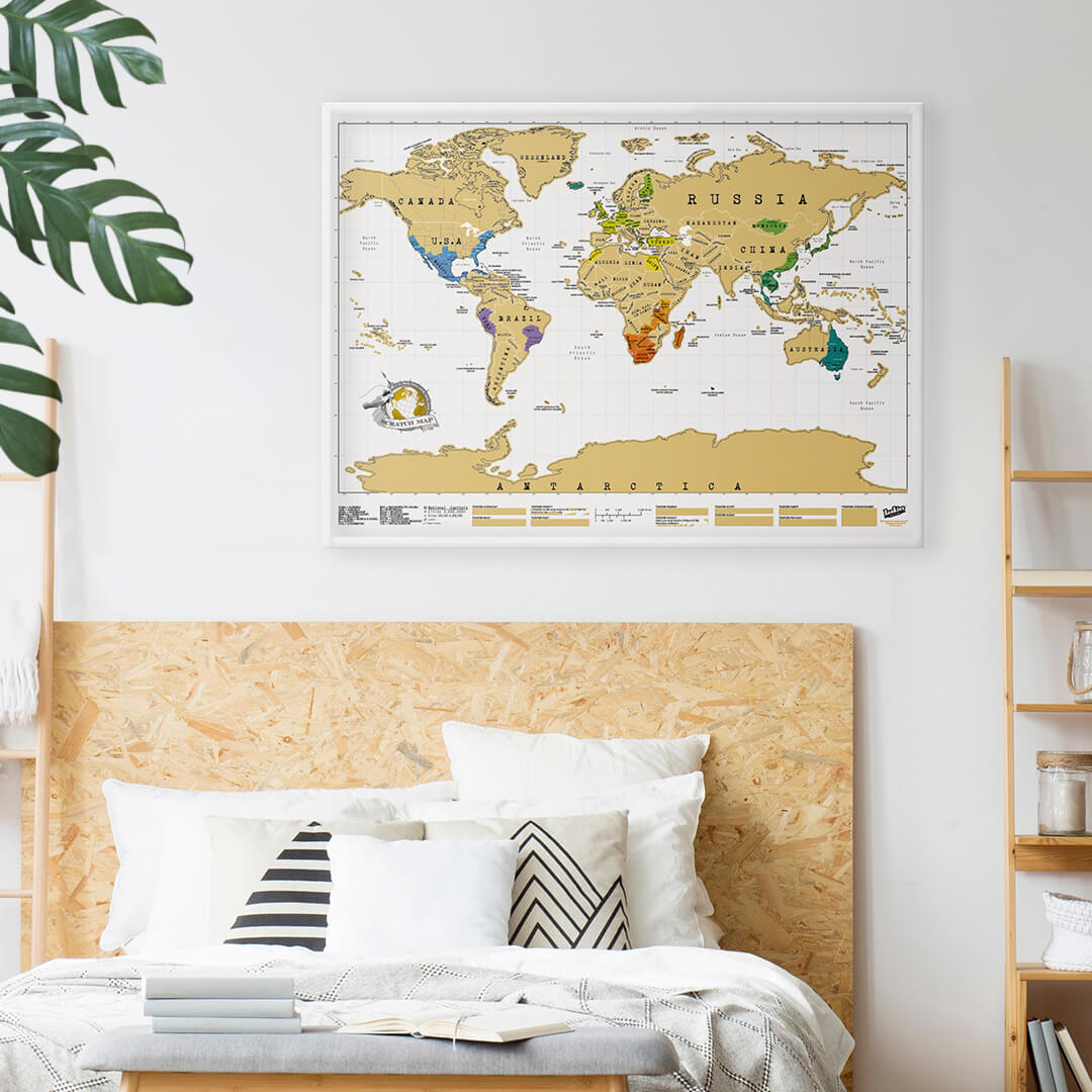 wall mounted original scratch map