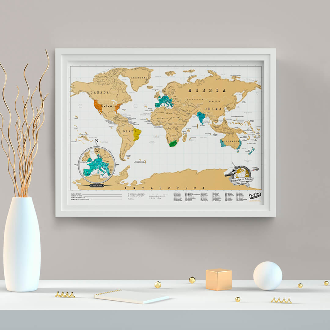 scratch map wall mounted