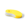 Yellow protective cover over a white pencil eraser