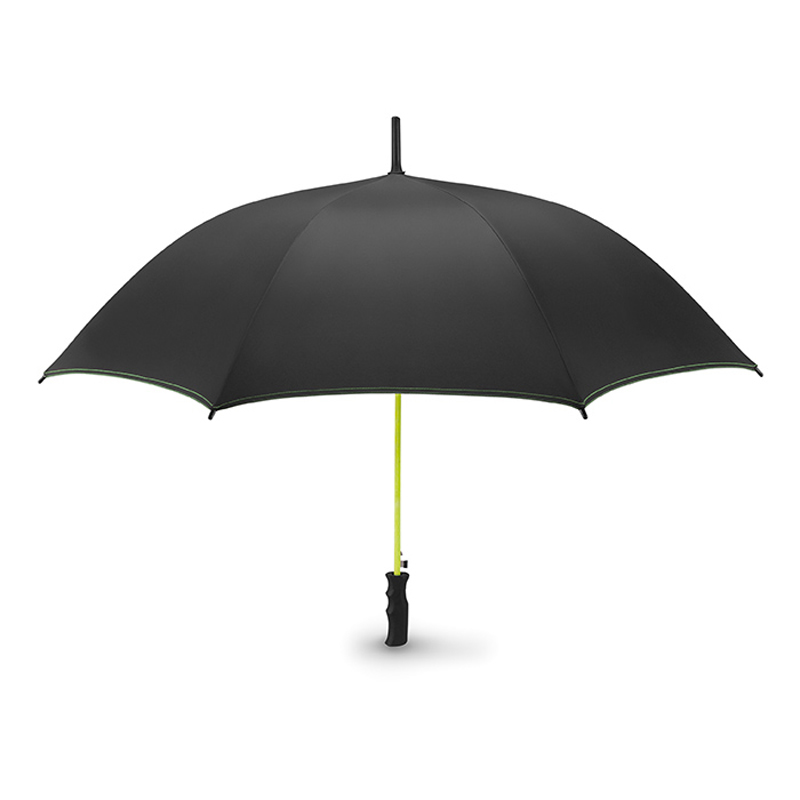 Skye Umbrella in black with green details