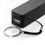 black power bank with keychain