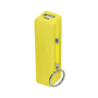 yellow rectangular power bank with key loop