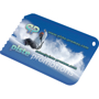 Snap Credit Card Ice Scraper in blue with digital print