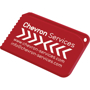 Snap Credit Card Ice Scraper in red with 1 colour print