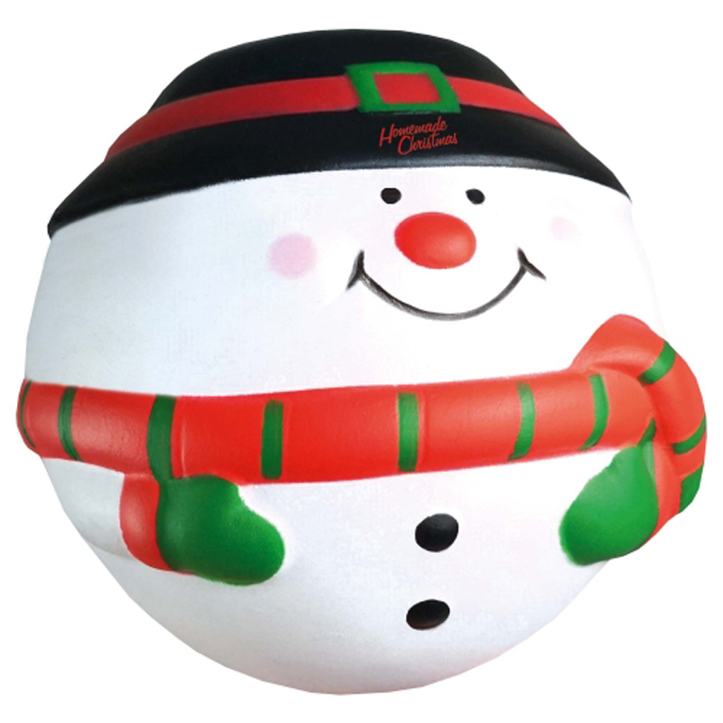 The front of the snowman stress ball