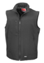 Softshell Bodywarmer in black with black panels and full front zip