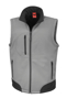 Softshell Bodywarmer in grey with black panels and full front zip