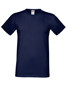 Softspun T in navy with crew neck