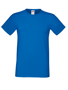 Softspun T in blue with crew neck