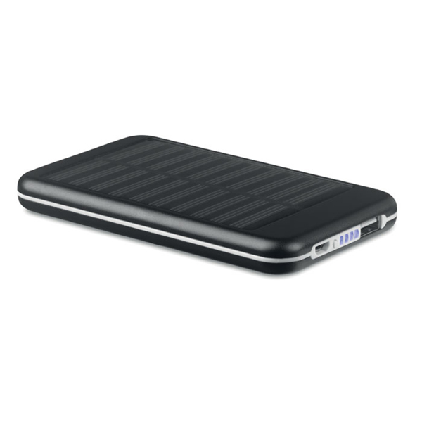 Solar powered black power bank