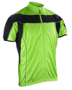 Spiro Bikewear full zip in green with reflective piping and black contrast panels