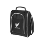 Black and white cool bag with carry handle and side shoulder straps
