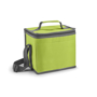 Lime green cooler bag with grey trim