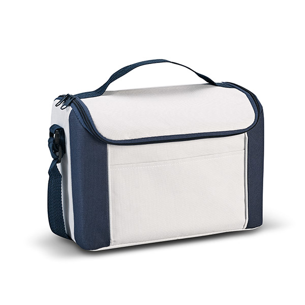 Blue and white cooler bag