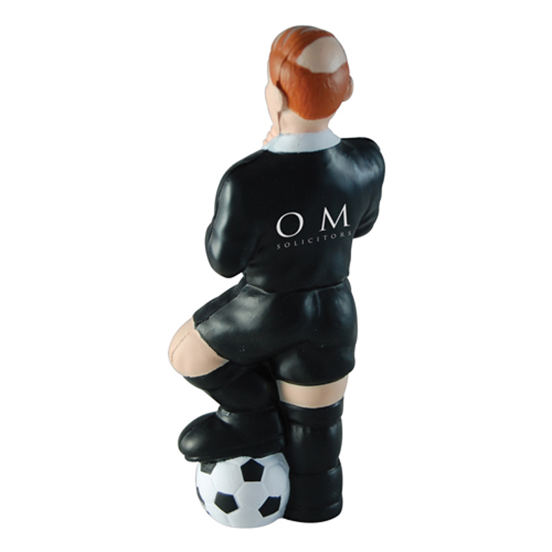 Stress Item In Football Referee Shape. Reverse View