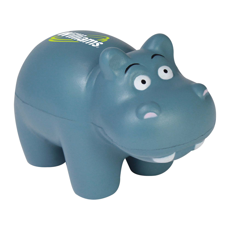 Stress toy in the shape of a hippo