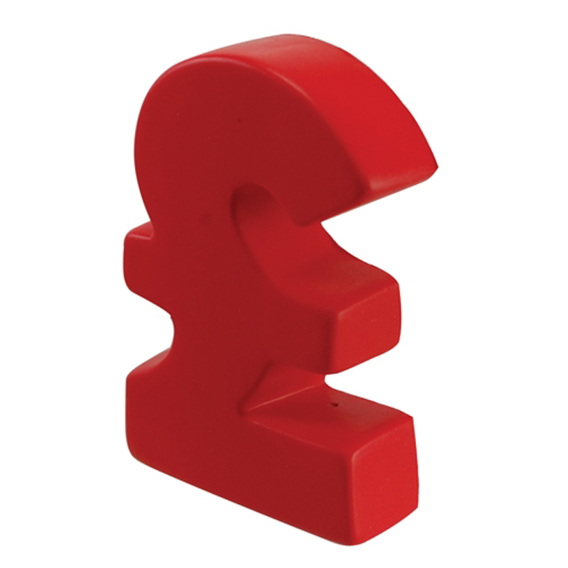 red stress toy in the shape of a pound sign