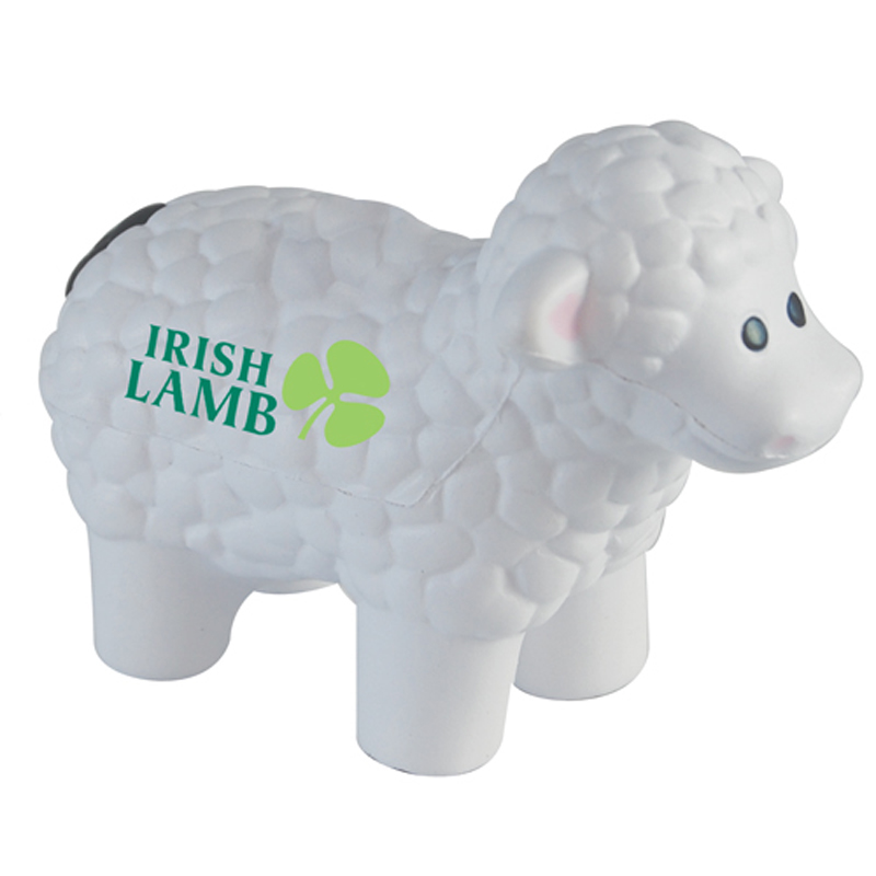 Sheep stress toy in white