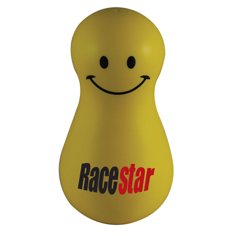 Smiley stress wobbler in yellow