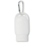 Suncare Lotion in white with silver carabiner