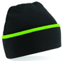 Teamwear Beanie in black with green stripe