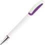 white ball pen with purple trim