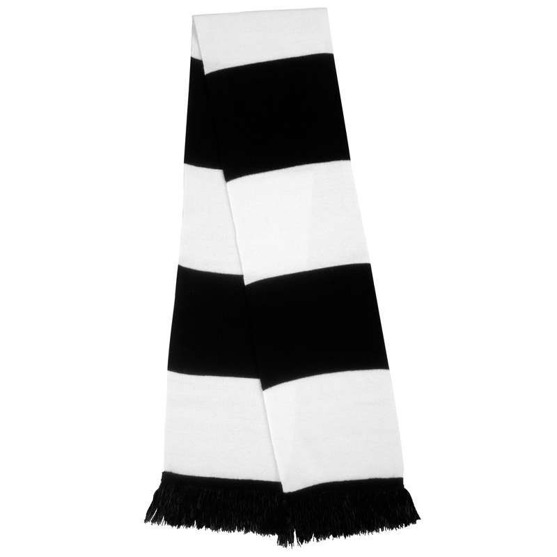 Supporters Scarf with black and white stripes