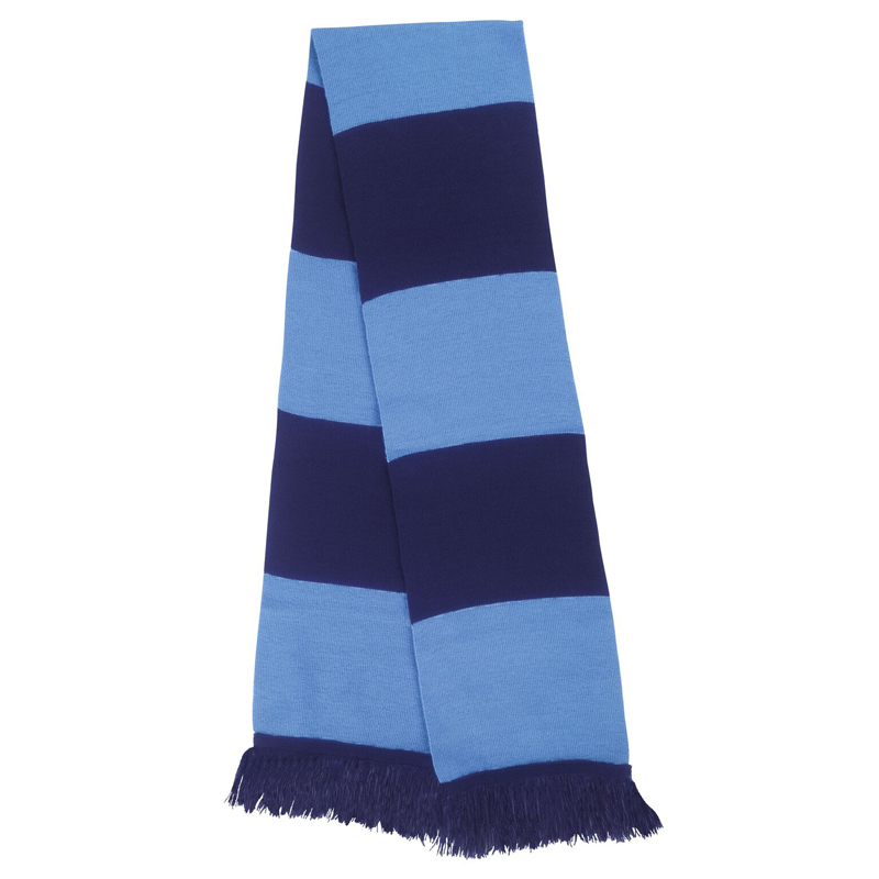 Supporters Scarf with navy and blue stripes