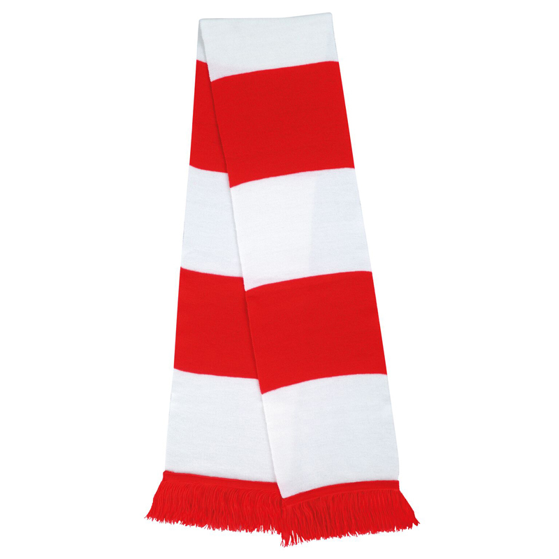 Supporters Scarf with red and white stripes