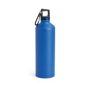 thermal metal bottle with carabiner clip to lid - blue
