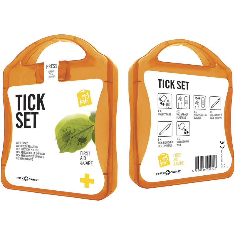 orange tick first aid kit