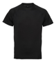 TriDri Panelled Tech Tee in black with crew neck