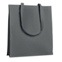 Long handles cotton shopping bag in grey