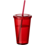 Tumbler with Straw in red