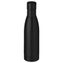 Thermal insulated metal drinking bottle in black