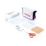 white first aid kit pouch and contents