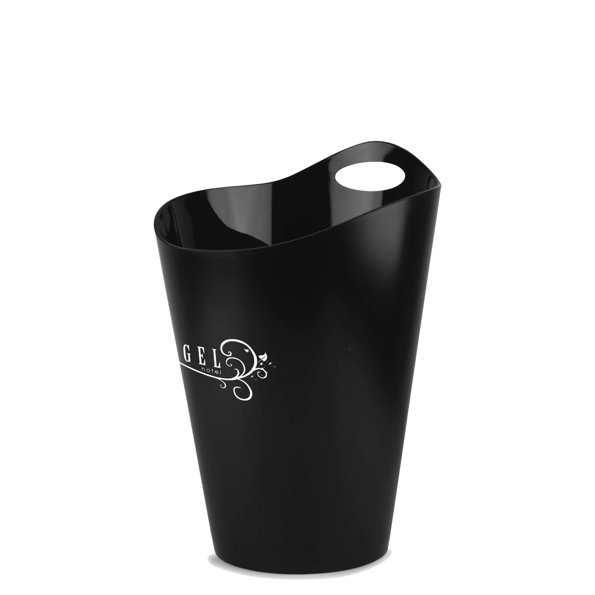 Bottle ice bucket in translucent black