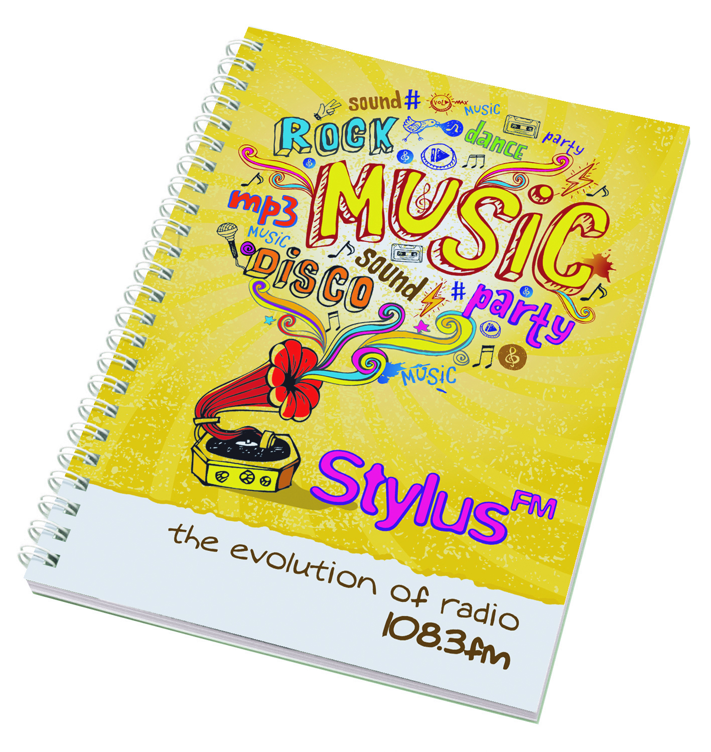 Wiro Smart Spiral notebook with full colour print on front cover