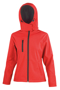 Women's Core Performance Softshell Jacket in red with black details