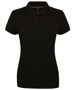 Women's Micro-fine Pique Polo Shirt in black