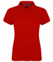 Women's Micro-fine Pique Polo Shirt in red