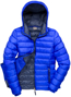 Women's Snow Bird Hooded Jacket in blue with navy lining