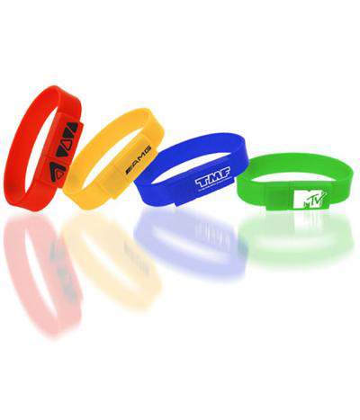 Wristband USB flash drive in various different colours