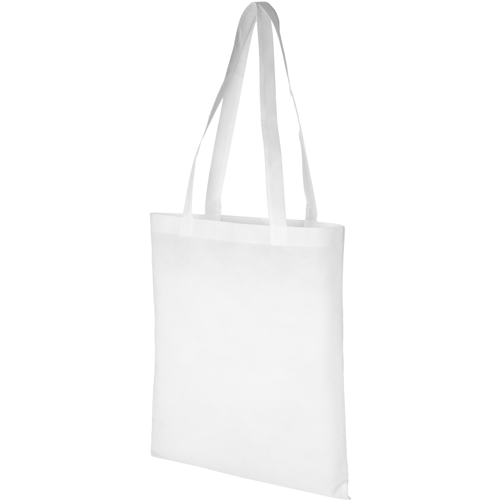 White tote bag made from non-woven material