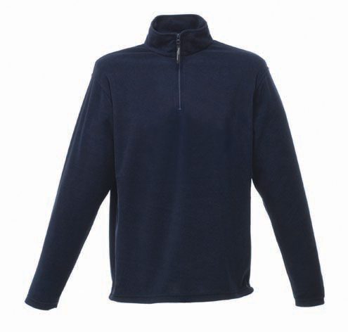 Zip-neck Microfleece in navy with 1/4 zip